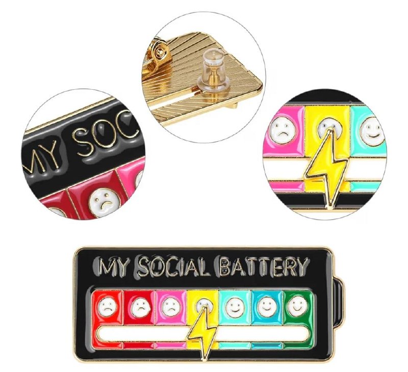 Pin Social battery - VibeSpot